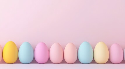 Pastel Easter Eggs Row