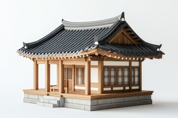 Obraz premium Traditional Korean style wooden house