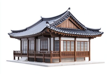 Obraz premium Traditional Korean style wooden house