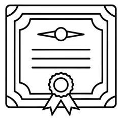 Bond Certificate Line Art Vector Design
