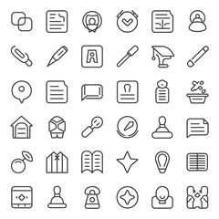 Education line icon vector set