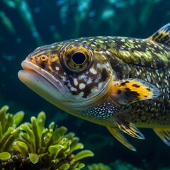 Submerged Beauty: A Close-Up of Galaxias Fontanus Among Water Plants