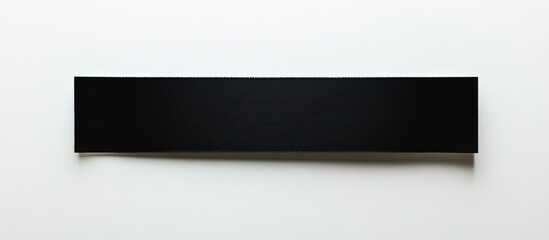 Black film strip on white background with empty space for text suitable for film or photography themed projects and creative presentations