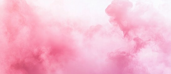Fototapeta premium Elegant pink smoke background banner ideal for creative designs and text overlays in a stylish horizontal format. Perfect for marketing or art.