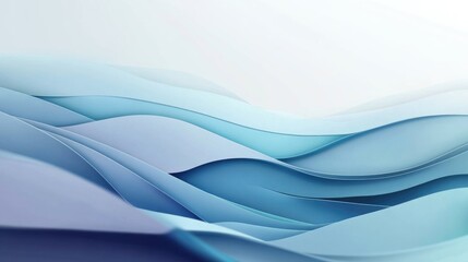 Obraz premium Elegant Abstract Sea Waves Background with Soft Blue Tones and Open Space for Text Placement in a Serene Aesthetic Design