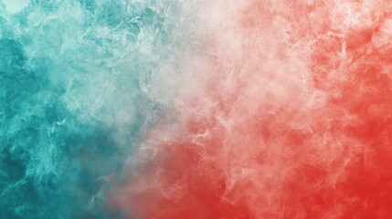 Fototapeta premium Aesthetic Blurred Abstract Light Red and Turquoise Background with Text Space for Creative Designs and Transparency Theme