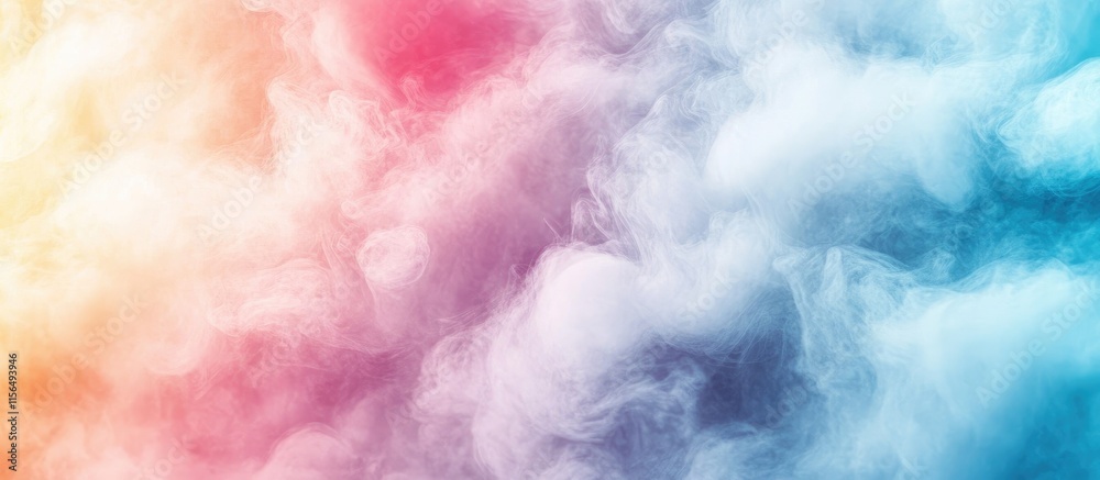 Poster colorful cosmic clouds creating an ethereal dreamlike atmosphere in a starry sky backdrop with ample