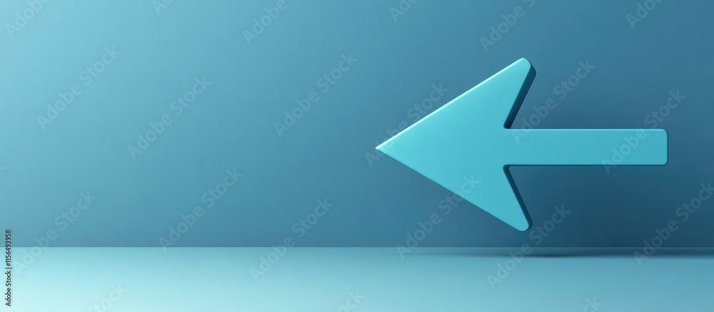 Poster 3d arrow pointer on minimalist background symbolizing change progress and opportunity for text inser