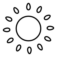 sun icon  isolated on white background . Vector illustration