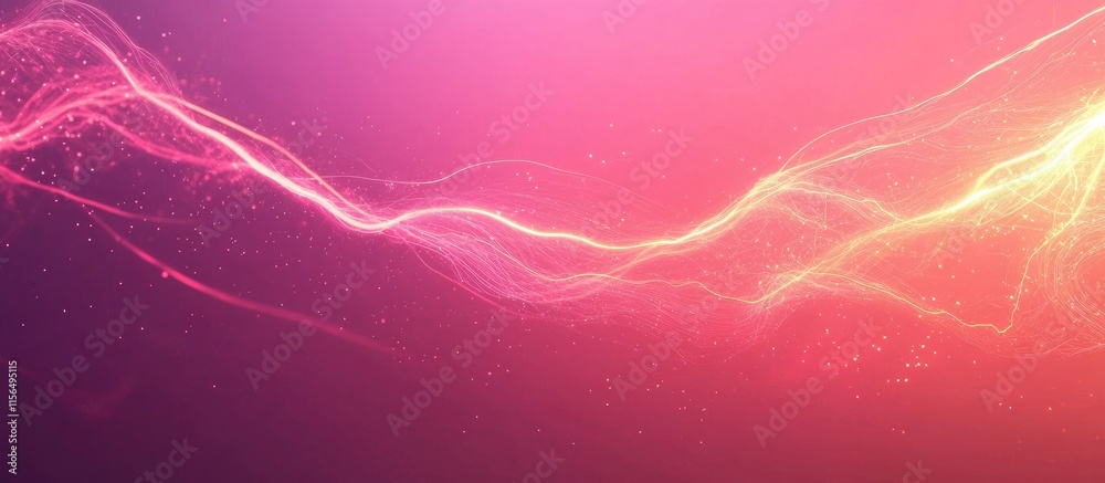 Poster vibrant abstract electric wave lightning effect with space for custom text and design elements
