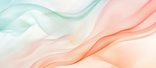 Fototapeta premium Dreamy Abstract Waves in Pastel Colors for Modern Decor Ideal for Print Textile Wallpaper or Wall Background with Copyspace for Text