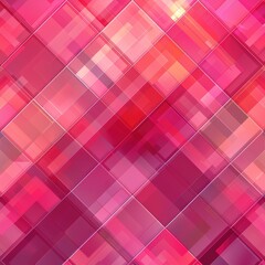 A vibrant abstract pattern featuring overlapping pink and red squares and rectangles.