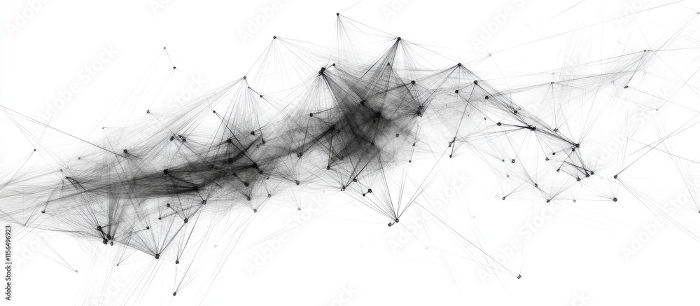 Poster abstract geometric contours with dynamic displacement and empty space for text integration
