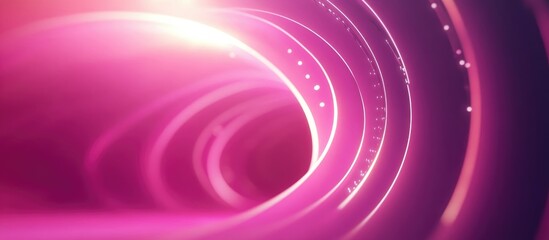Obraz premium Abstract Digital Tunnel Design in Vibrant Pink for Modern Technology Backgrounds and Futuristic Presentations with Copyspace for Text