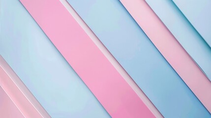 Obraz premium A minimalist background featuring pastel pink and blue diagonal stripes.