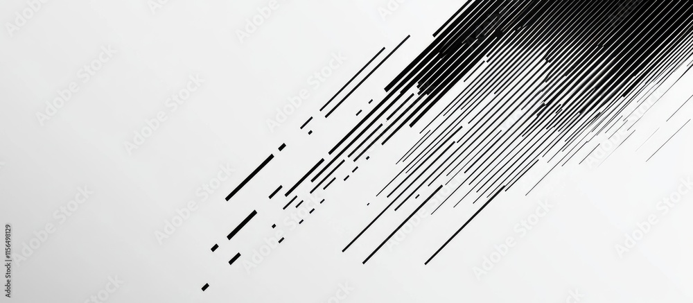 Poster minimalist black angular lines on white background abstract design with ample space for text and cre