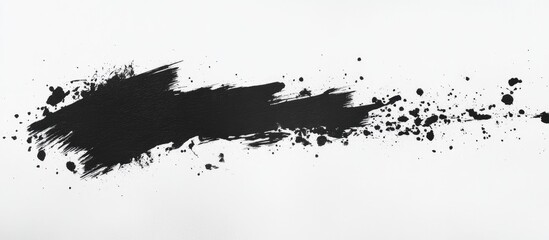 Obraz premium Black Ink Splash Vector for Business Concepts with Blank Space for Custom Text and Creative Design Elements on White Background