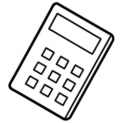 Calculator Line Art Vector Design