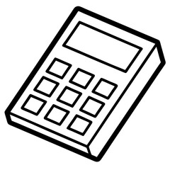 Calculator Line Art Vector Design