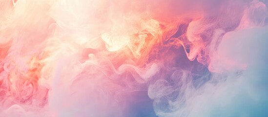 Fototapeta premium Radiant Fantasy Smoke Blending with Vibrant Fire Tones and Empty Space for Text Overlay