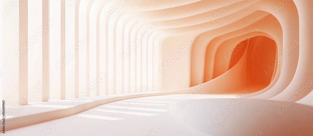 Poster dynamic abstract background for webinar with curved shapes and soft lighting for text space