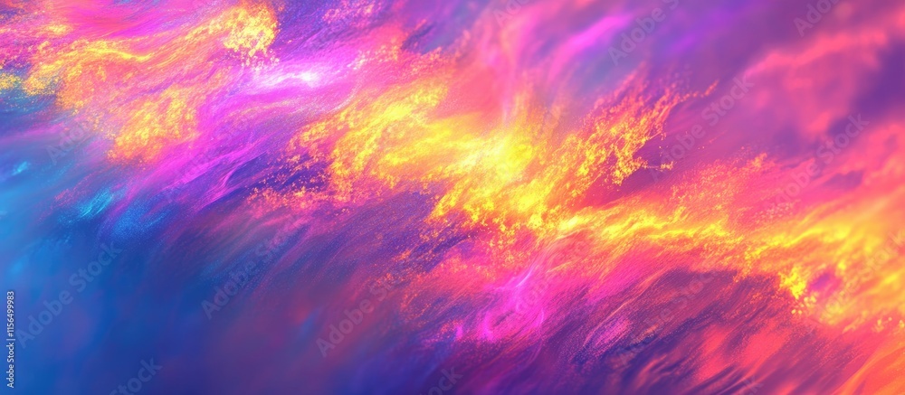 Poster vibrant abstract background with dynamic color tones and space for text overlay in a gradient of bri