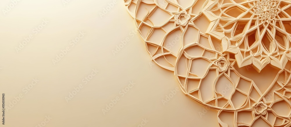 Poster Sophisticated 3D geometric patterns with elegant empty space for customizable text or branding suitable for various creative projects