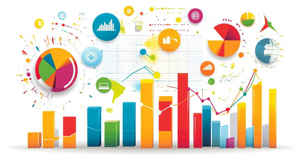 modern abstract business background with financial and economical graph and geometric lines,  abstract geometric elements with modern business background, graphical chart with geometric background.