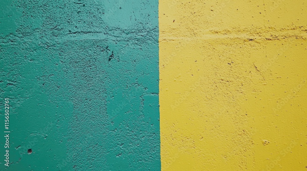 Sticker Close-up of a yellow and green wall