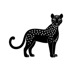 Cheetah cartoon vector silhouette