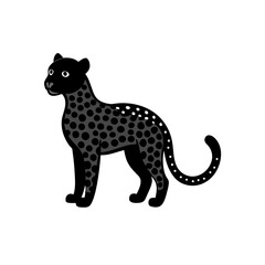 Cheetah cartoon vector silhouette