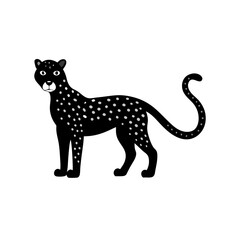 Cheetah cartoon vector silhouette