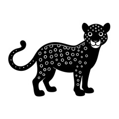 Cheetah cartoon vector silhouette