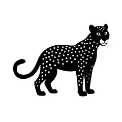 Cheetah cartoon vector silhouette