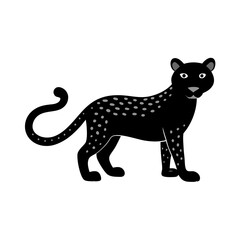 Cheetah cartoon vector silhouette