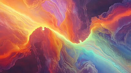 Fototapeta premium A vibrant abstract depiction of swirling colors and textures, evoking emotion and imagination.