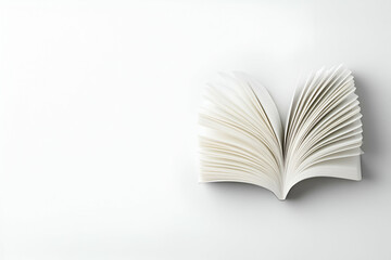 Open Book Pages Displaying Knowledge,  A Book Rests on a Surface Elegantly.