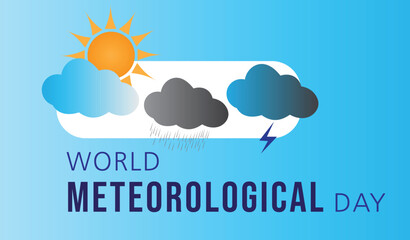 World Meteorological Day, campaign or celebration banner design