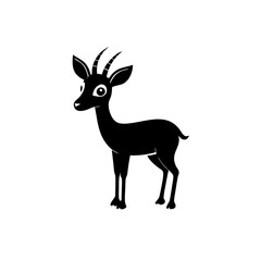 Fototapeta premium Antelope cartoon vector silhouette