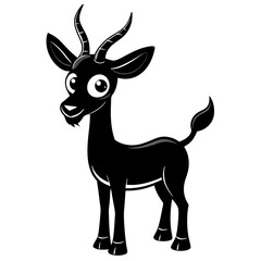 Antelope cartoon vector silhouette
