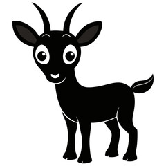 Antelope cartoon vector silhouette