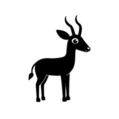 Antelope cartoon vector silhouette