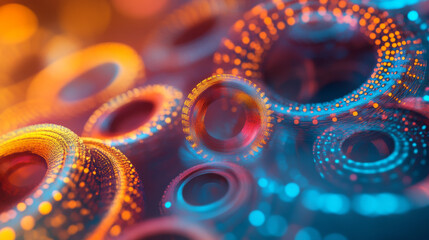 Fototapeta premium Yo yo of the particles. Yo yo consists of small circles and dots. Vector illustration.