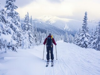 Winter outdoor activities for seniors, including gentle skiing and snowshoeing for seasonal exercise