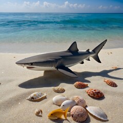 Naklejka premium Protecting the Deep: Dumd Gulpur Shark and the Urgent Need for Shark Conservation