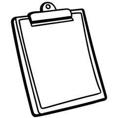 Clipboard Line Art Vector Illustration