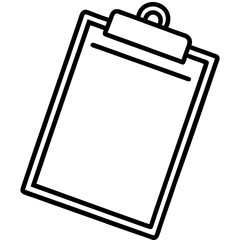 Clipboard Line Art Vector Illustration