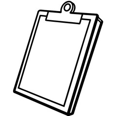 Clipboard Line Art Vector Illustration