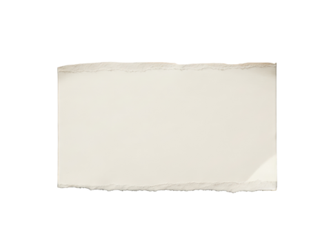 Torn paper with distressed edges and a textured perfect scrapbook isolated cut out on transparent png