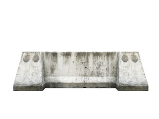 Concrete road barrier  available PNG on white background